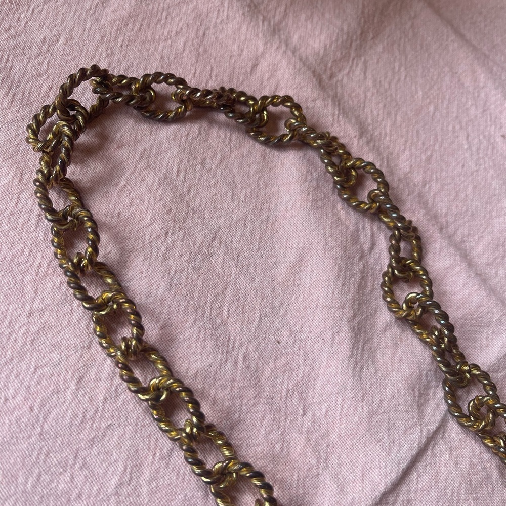 Kenneth Jay Lane Knotted Rope Chain Gold Necklace - Picture 6 of 7